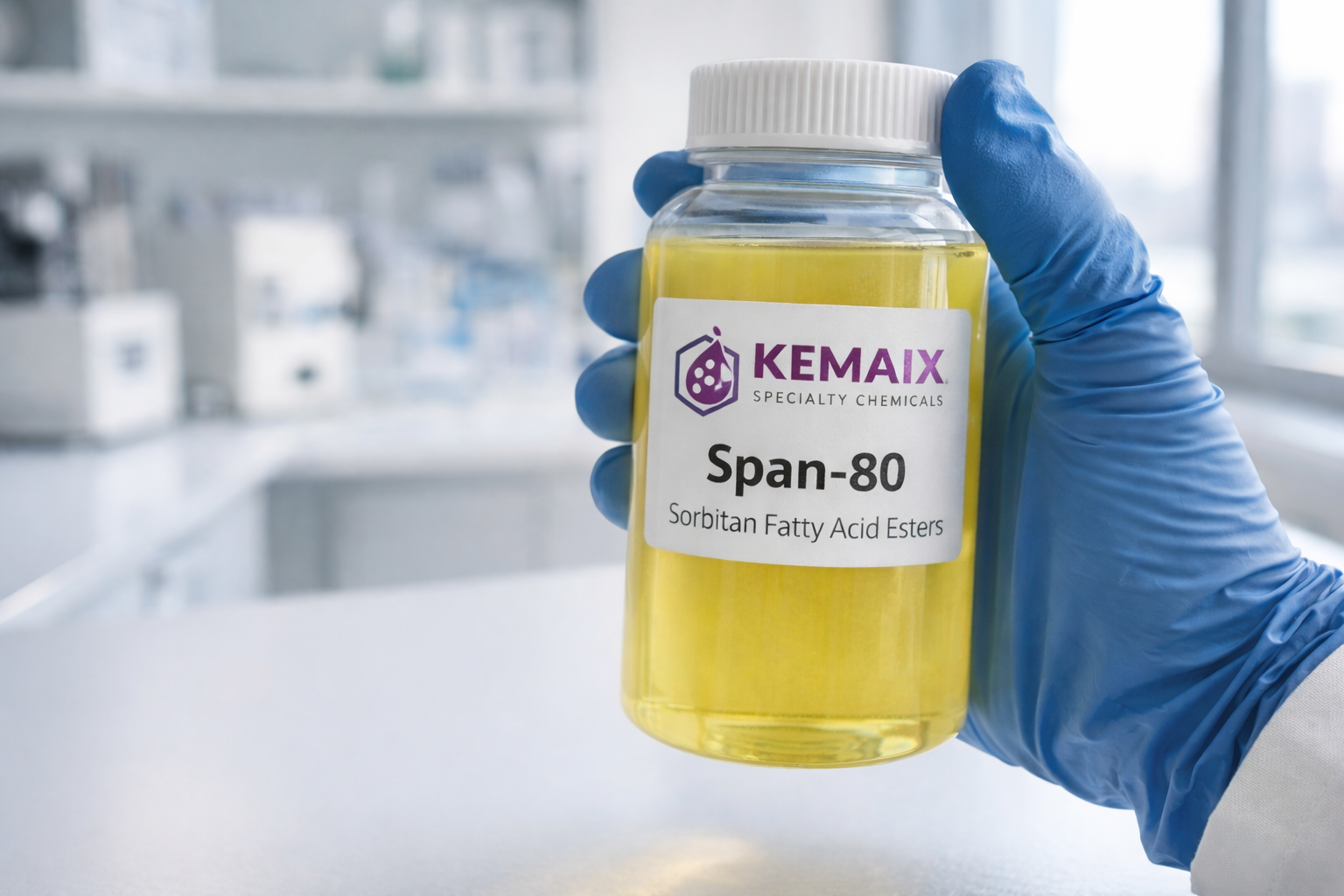 Kemaix Span sorbitan ester and Tween polysorbate emulsifiers